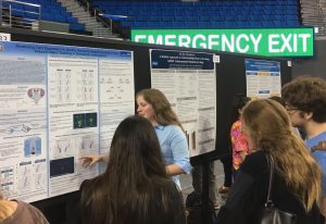 Rachel giving research presentation