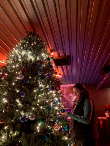 Martha with Christmas Tree